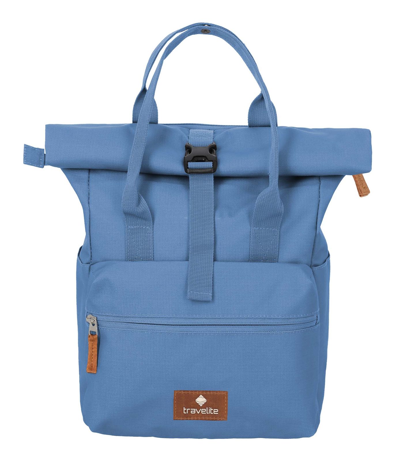 travelite Basic Short Handle Rollup Backpack Denim travelite Basic Short Handle Rollup Backpack Denim