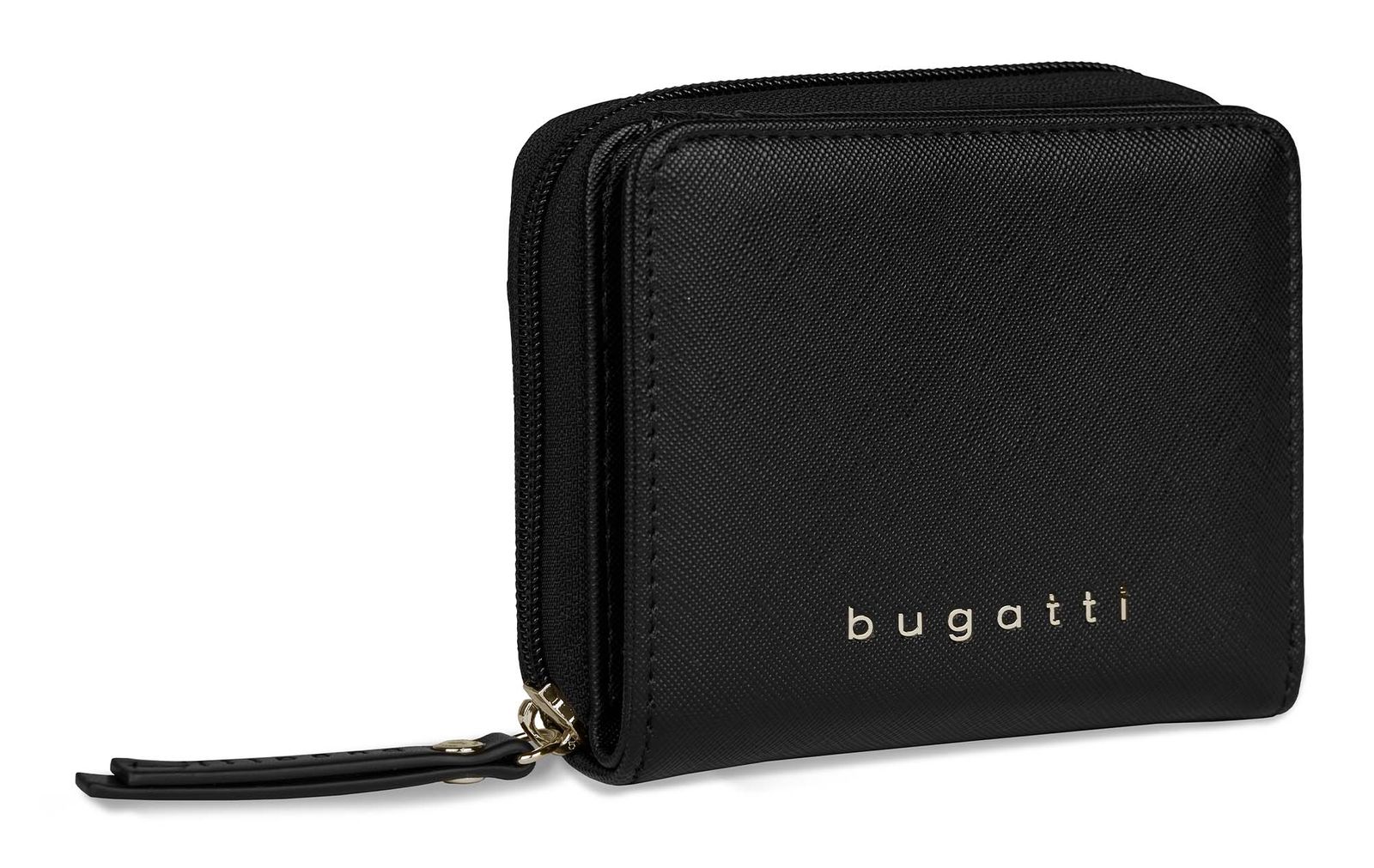 bugatti Ella Zip Around Wallet S Black Saffiano bugatti Ella Zip Around Wallet S Black Saffiano