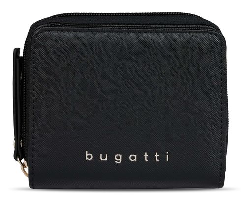 bugatti Ella Zip Around Wallet S Black Saffiano
