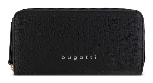 bugatti Ella Zip Around Wallet L Black Saffiano bugatti Ella Zip Around Wallet L Black Saffiano