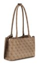 GUESS Meridian II Shoulder Satchel Bag Latte Logo GUESS Meridian II Shoulder Satchel Bag Latte Logo