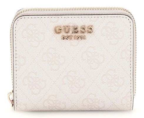 GUESS Katya SLG Small Zip Around Wallet White Logo