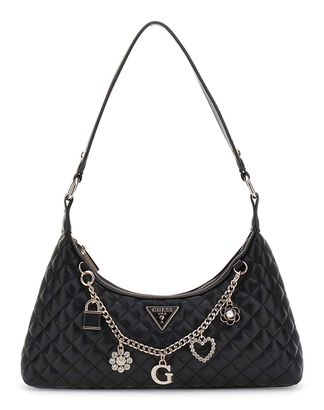 GUESS Everlee Top Zip Shoulder Bag Black