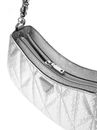 GUESS Aldina Top Zip Shoulder Bag Silver GUESS Aldina Top Zip Shoulder Bag Silver