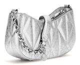 GUESS Aldina Top Zip Shoulder Bag Silver GUESS Aldina Top Zip Shoulder Bag Silver