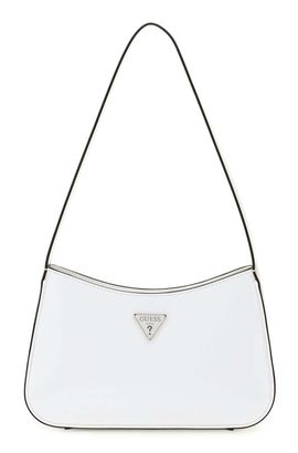 GUESS Arnela Top Zip Shoulder Bag White