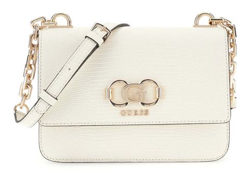 GUESS Salinge Flap Crossbody Bag Cream White