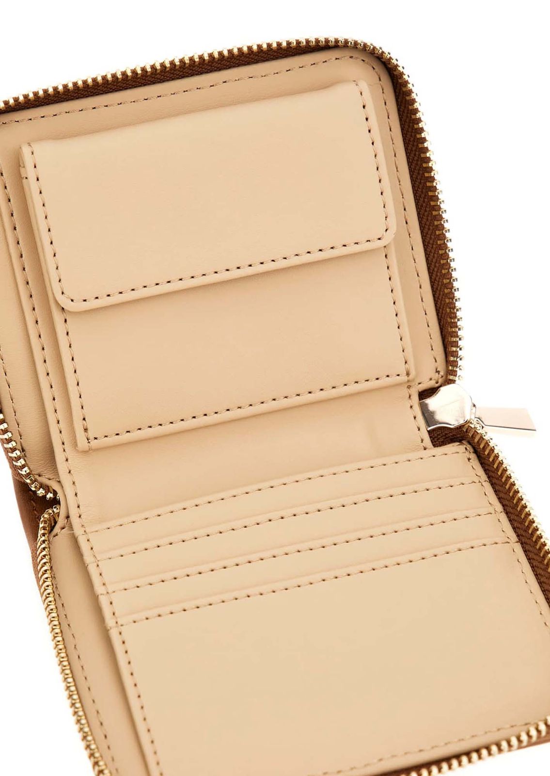 GUESS Neda SLG Zip Around Wallet S Latte Logo GUESS Neda SLG Zip Around Wallet S Latte Logo