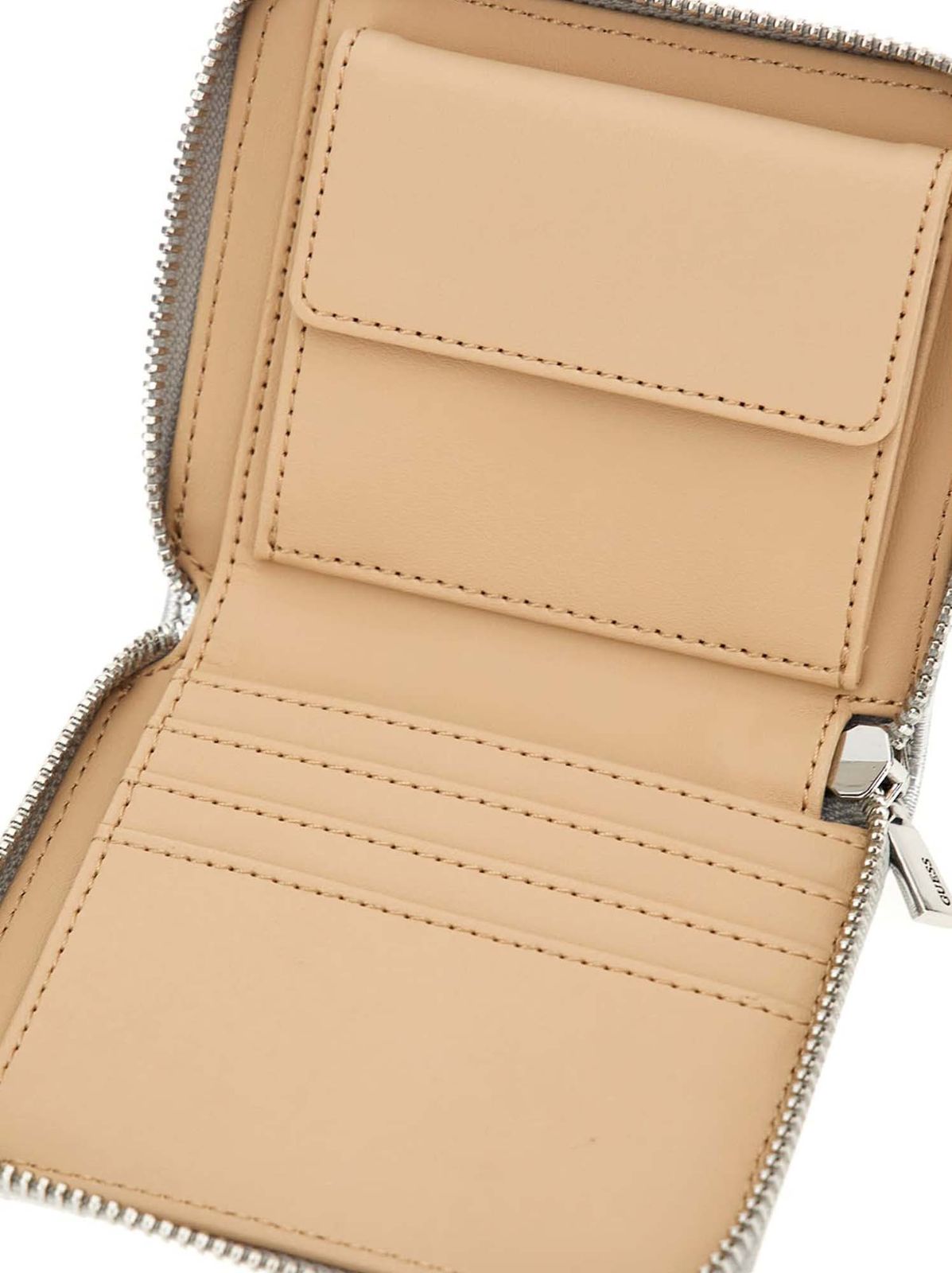 GUESS Aldina SLG Small Zip Around Wallet Silver GUESS Aldina SLG Small Zip Around Wallet Silver