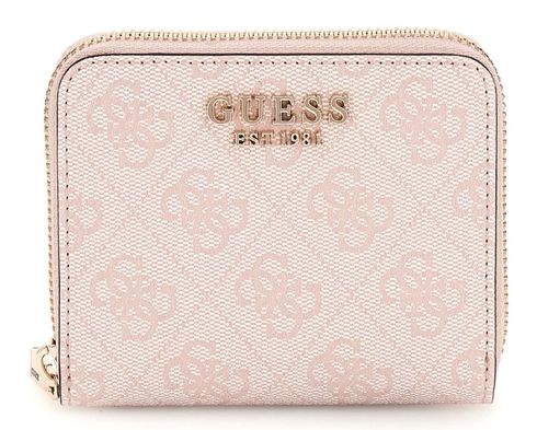 GUESS Katya SLG Small Zip Around Wallet Rose Water Logo