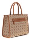 GUESS Neda 2 Compound Tote Bag Latte Logo