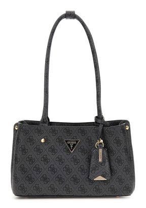 GUESS Meridian II Shoulder Satchel Bag Coal Logo
