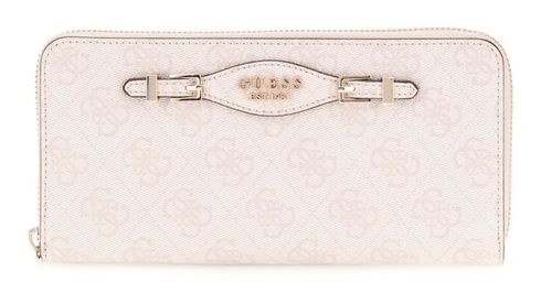 GUESS Katya SLG Large Zip Around Wallet L Rose Water Logo