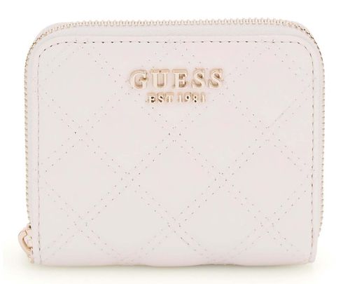 GUESS Giully II SLG Zip Around Wallet M Cream White