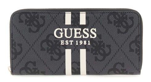 GUESS Laurel II SLG Large Zip Around Wallet L Coal Logo GUESS Laurel II SLG Large Zip Around Wallet L Coal Logo