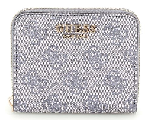 Portefeuille Zippé GUESS Katya - Grand Format, Logo 4G, 12 Emplacements Cartes, Dragonne Amovible, Blanc