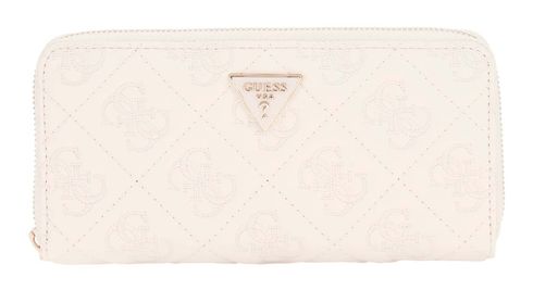 GUESS Adelasia SLG Zip Around Wallet L Cream White