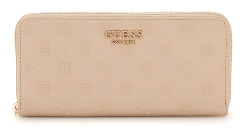 GUESS Phoebe SLG Large Zip Around Wallet L Simply Taupe Logo
