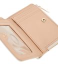 GUESS Talent SLG Zip Around Card Case Cream White