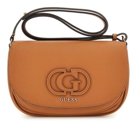 GUESS Calebra Convertible Xbody Flap Bag Cognac