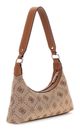 GUESS Neda Top Zip Shoulder Bag Latte Logo GUESS Neda Top Zip Shoulder Bag Latte Logo