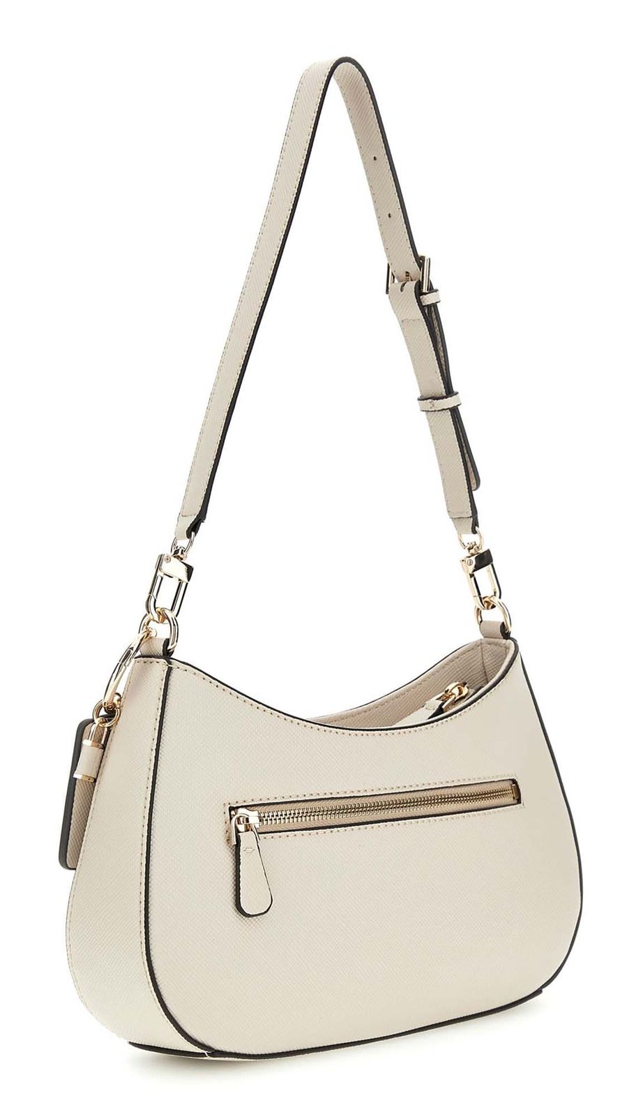 GUESS Noelle II Top Zip Shoulder Bag Bone GUESS Noelle II Top Zip Shoulder Bag Bone