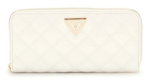 GUESS Giully II SLG Zip Around Wallet L Cream White