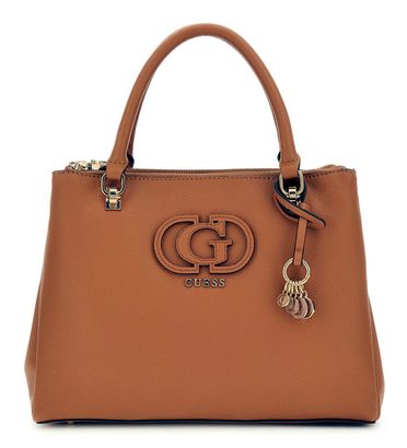 GUESS Calebra Hobo Status Satchel Bag Cognac