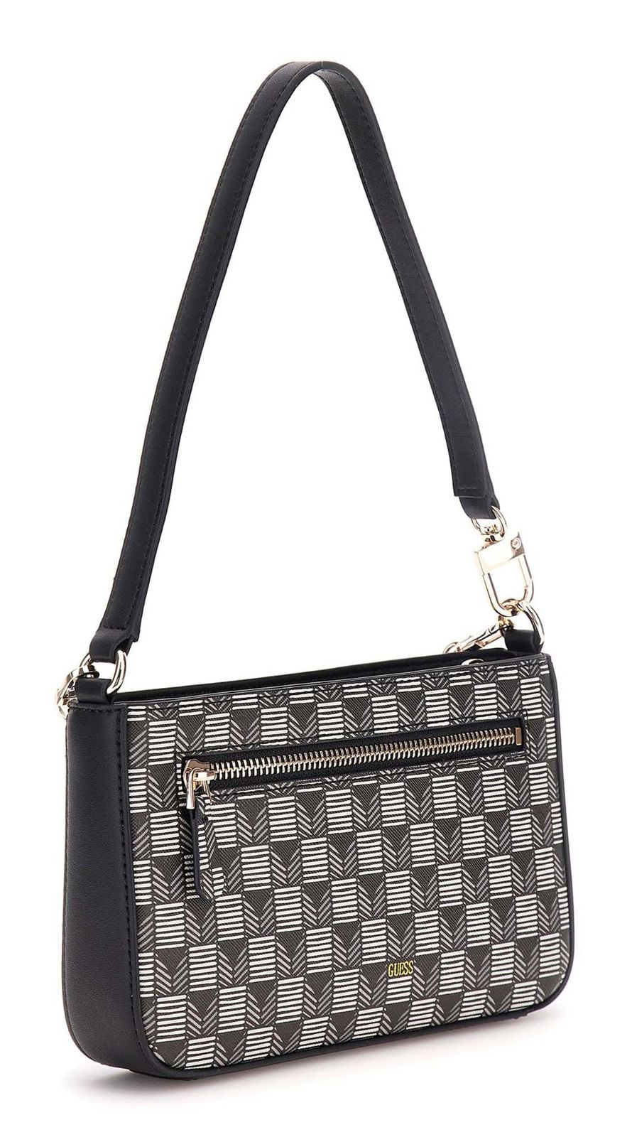 GUESS G Wave II Mini Top Zip Shoulder Bag Black Logo GUESS G Wave II Mini Top Zip Shoulder Bag Black Logo