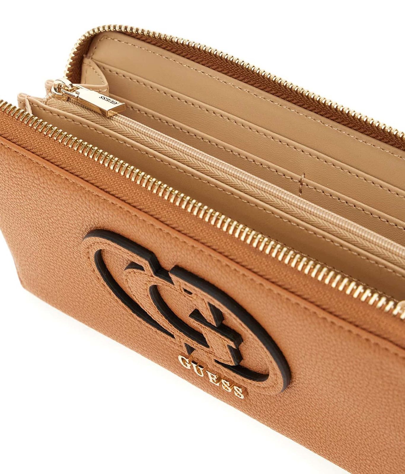 GUESS Calebra SLG Large Zip Around Wallet L Cognac GUESS Calebra SLG Large Zip Around Wallet L Cognac