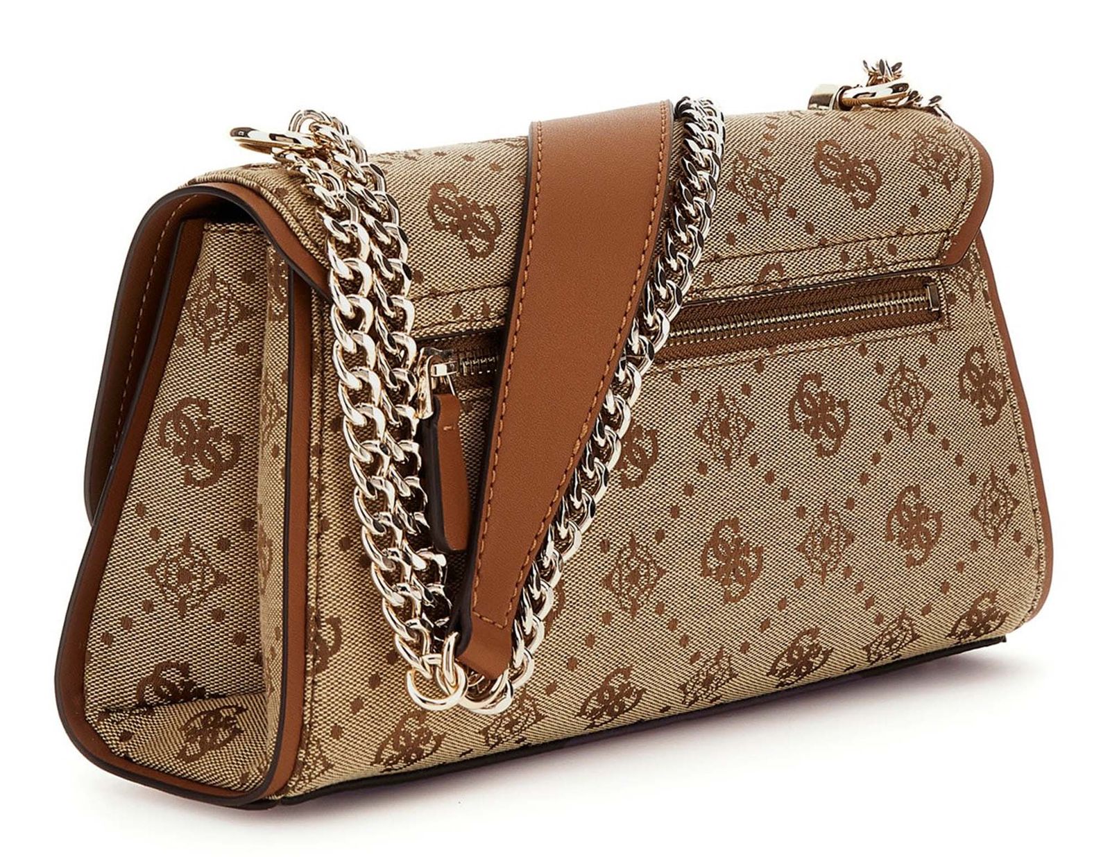GUESS Neda Convertible Xbody Flap Bag Latte Logo GUESS Neda Convertible Xbody Flap Bag Latte Logo