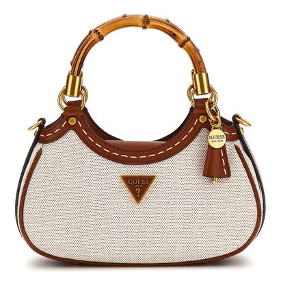 GUESS Zabry Mini Bamboo Satchel Cognac