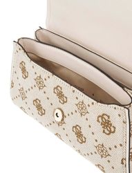 GUESS Schoudertas Everlee Convertible Xbody Flap Bag Cream White Crème