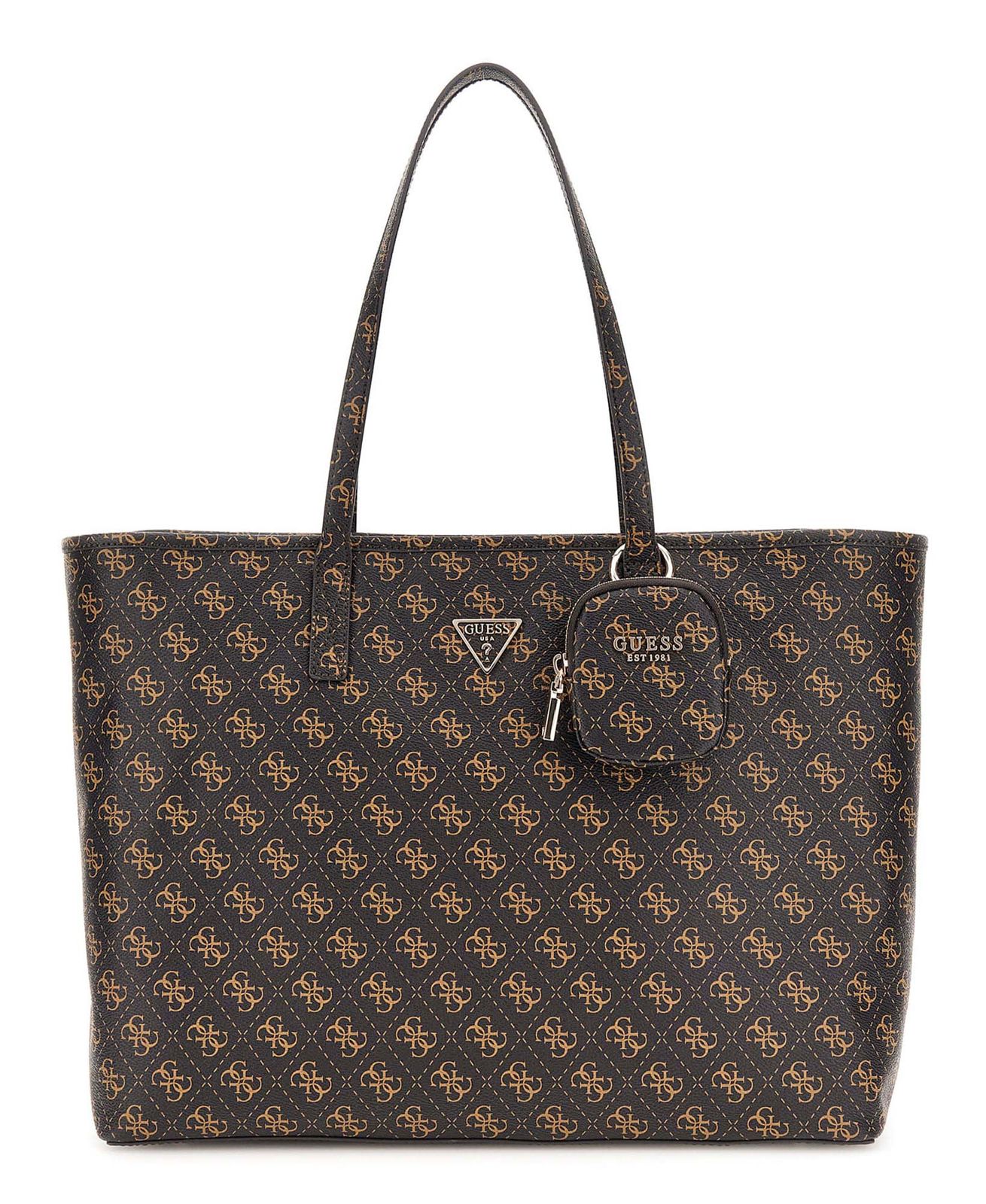GUESS Power Play II Large Tech Tote Brown Logo GUESS Power Play II Large Tech Tote Brown Logo