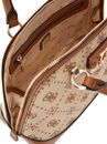 GUESS Neda Dome Satchel Bag Latte Logo GUESS Neda Dome Satchel Bag Latte Logo