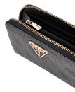 GUESS Laurel II SLG Medium Zip Around Wallet Coal Logo GUESS Laurel II SLG Medium Zip Around Wallet Coal Logo