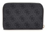 GUESS Laurel II SLG Medium Zip Around Wallet Coal Logo GUESS Laurel II SLG Medium Zip Around Wallet Coal Logo