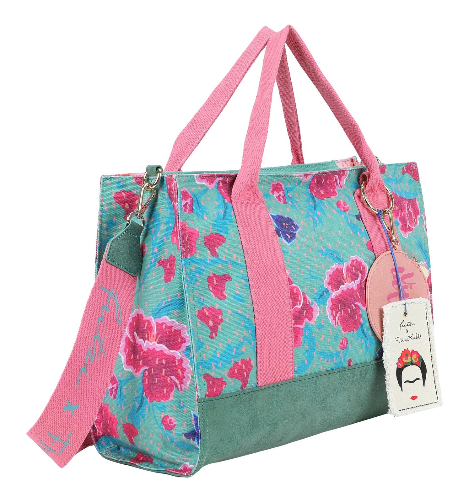 Fritzi aus Preußen Canvas Fritzi x Frida Kahlo Tote Bag Limited Flower Green Fritzi aus Preußen Canvas Fritzi x Frida Kahlo Tote Bag Limited Flower Green
