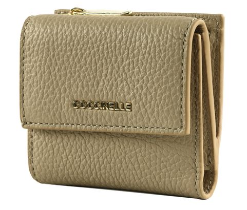 COCCINELLE Metallic Soft Wallet Grained Leather Rosette