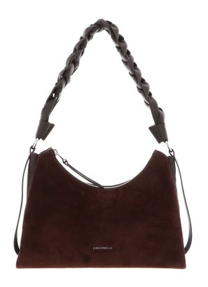 COCCINELLE Suede Bimaterial Shoulderbag Brunette