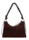 COCCINELLE Suede Bimaterial Shoulderbag Brunette