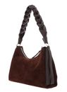 COCCINELLE Suede Bimaterial Shoulderbag Brunette