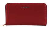 COCCINELLE Metallic Soft Wallet Grained Leather Ruby