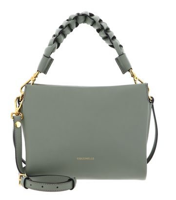 COCCINELLE Boheme Grana Double Crossbody Double Grainy Leather Greenery / Rosette