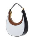 COCCINELLE Whisper Tricolor Shoulder Bag Snow / Cognac / Noir COCCINELLE Whisper Tricolor Shoulder Bag Snow / Cognac / Noir