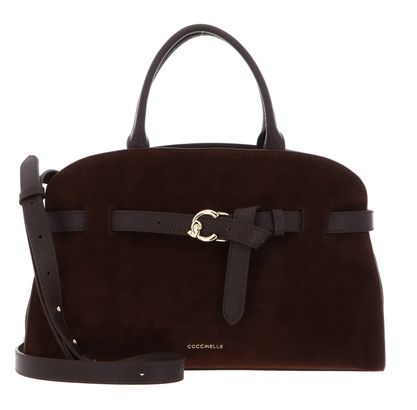 COCCINELLE Sabine Suede Bi Handbag Brunette