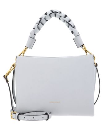 COCCINELLE Boheme Grana Double Crossbody Double Grainy Leather Snow / Greenery