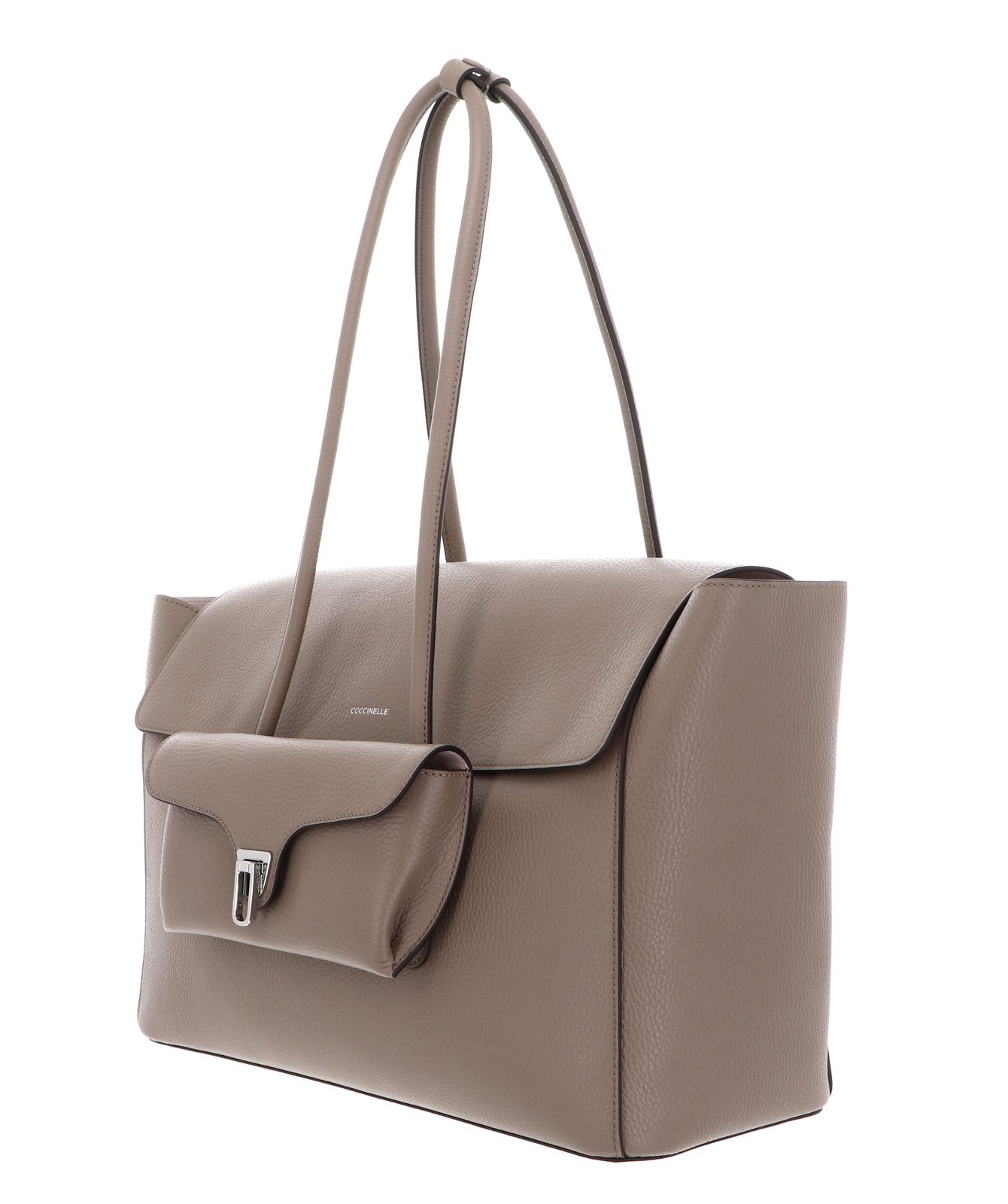 COCCINELLE Double Beat Shopper Warm Taupe COCCINELLE Double Beat Shopper Warm Taupe