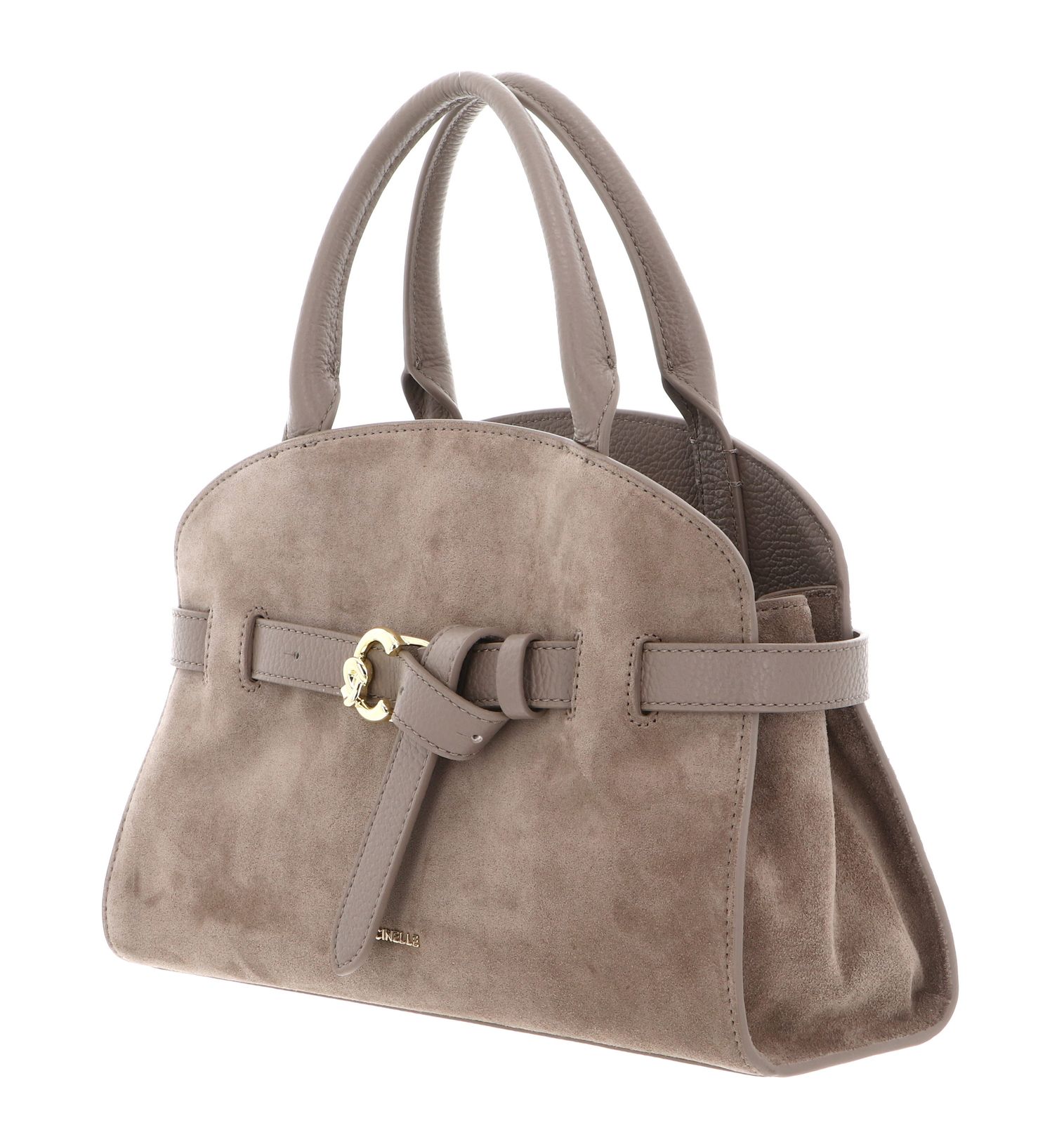 COCCINELLE Sabine Suede Bi Handbag Warm Taupe COCCINELLE Sabine Suede Bi Handbag Warm Taupe