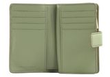 COCCINELLE Metallic Soft Mini Wallet Grained Leather Greenery COCCINELLE Metallic Soft Mini Wallet Grained Leather Greenery